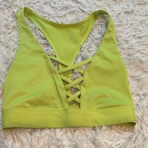 Lime Green Victoria secret pink Strappy Sports Bra